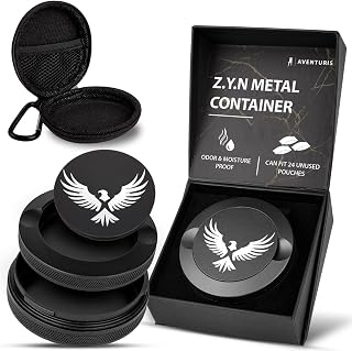 Premium Zyn Metal Can Holder - Waterproof, Moisture & Odor Proof Metal Zyn Container, Zyn Holder, Zyn Tin Organizer with Knurled Edges - Durable Storage for Pouches & Accessories - The Soar