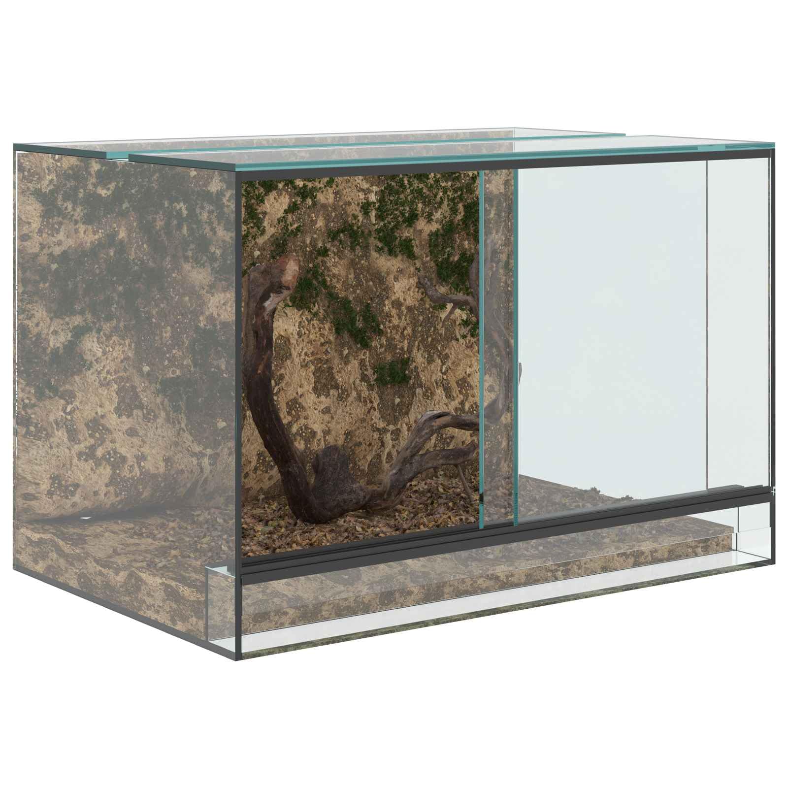 Generisch Terrarium mit Speicher Transparent 60 x 40 x 40 cm Glas,Tier- & Haustierbedarf,Haustierbedarf,Reptilien- & Amphibienbedarf,Terrarien-42020391