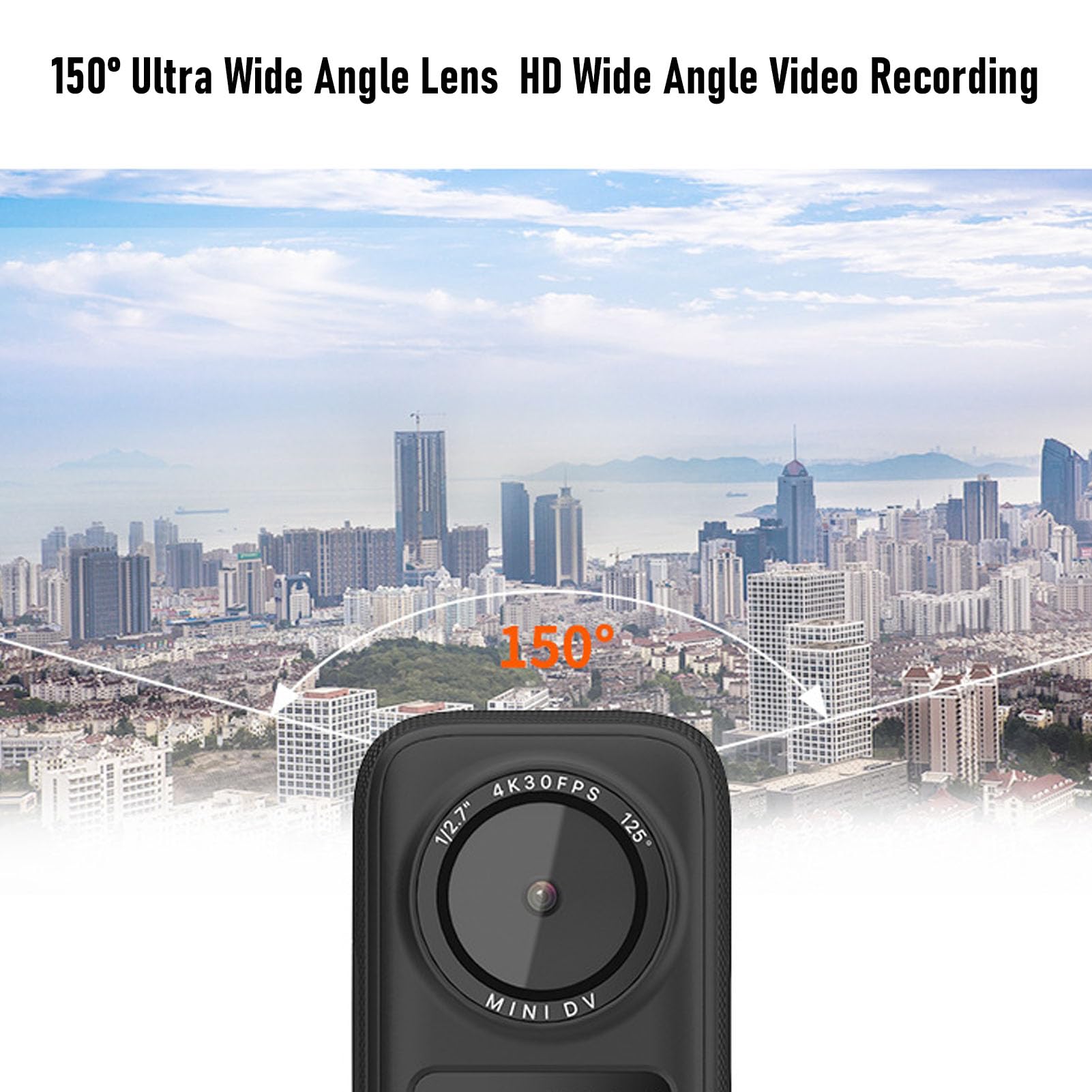 Tangxi Action Camera 4K, Videocamera con APP, Grandangolo da 64 MP e 125