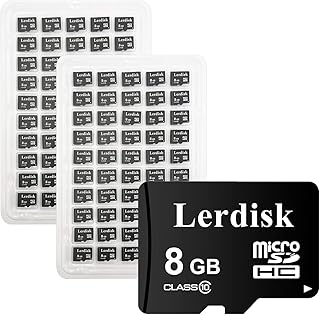 Lerdisk Factory Wholesale 100-Pack Micro SD Card 8GB U1 C10 in Bulk MicroSDHC Produced by 3C Group Authorized Licencee (8GB - 100 Pieces Pack)