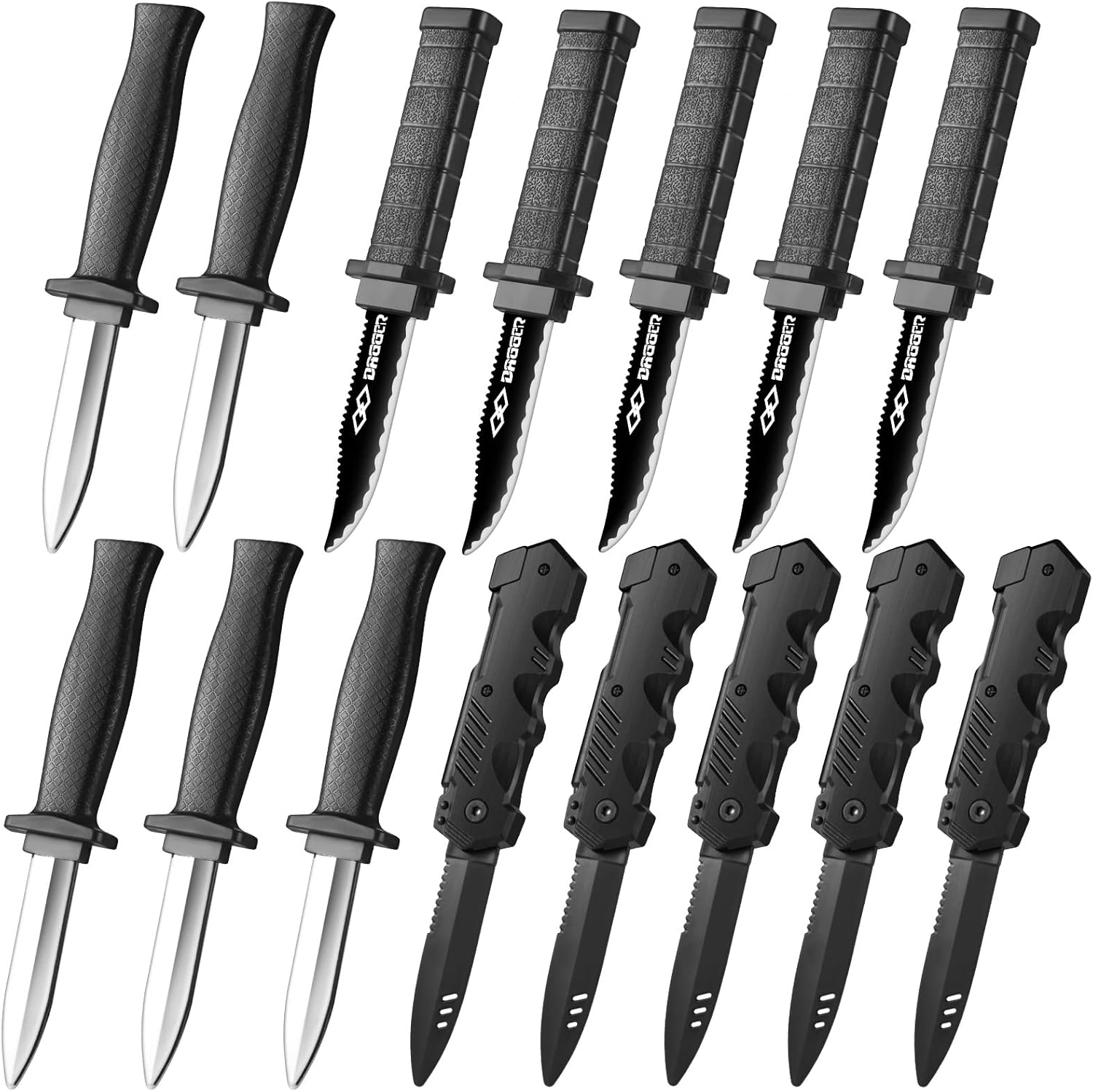 ZJoey 15 Pack Retractable Fake Knife Retractable Knife