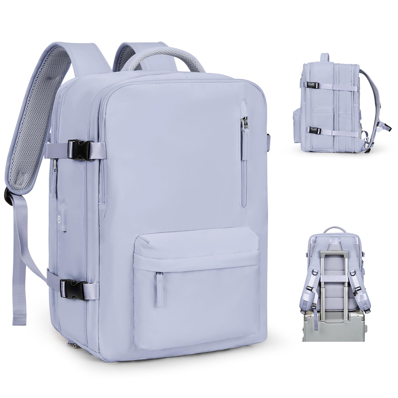 BJLFS Borse da Cabina per Ryanair 40×20×25 Bagaglio a Mano Easyjet 45×36×20 Borsa Zaino da Viaggio, Zaino da trekking,Zaino Casual per laptop da 14 pollici per scuola