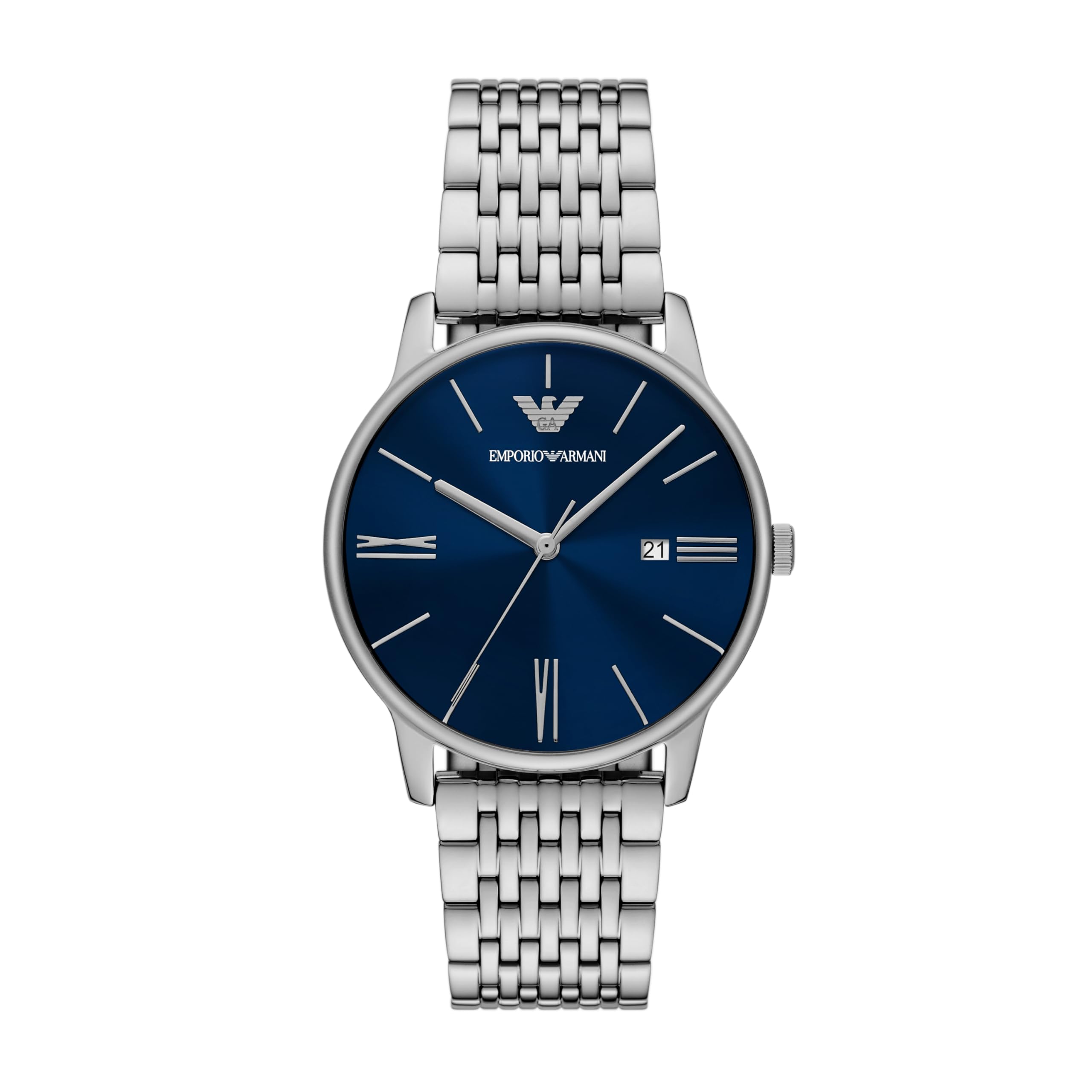 Emporio Armani Silver Quartz Stainless Steel Watch AR11674