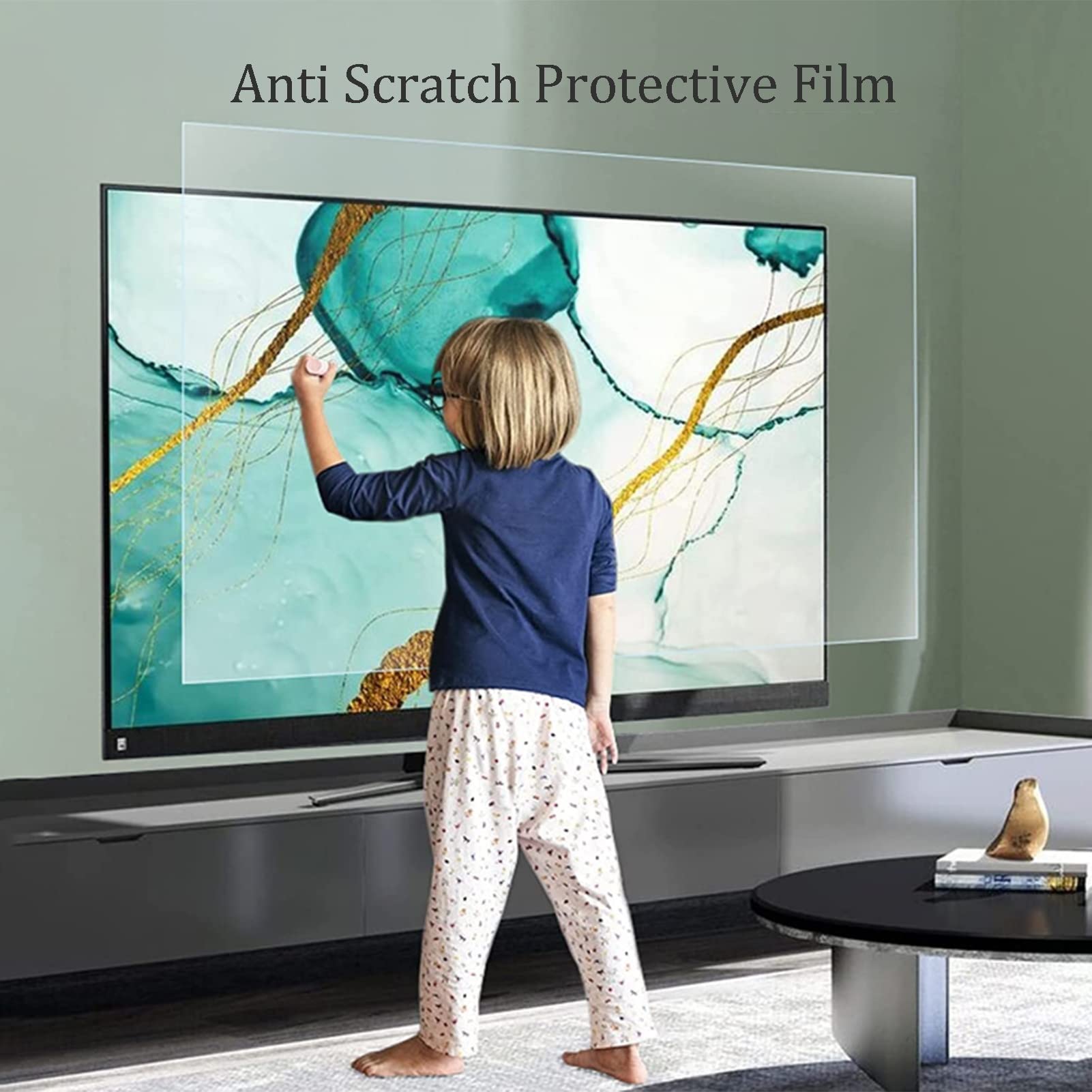 Protector de pantalla para gafas de ordenador, Película protectora de pantalla TV, reducción deslumbramiento mate, filtro luz azul, varios tamaños(49 inch 1084x610mm)