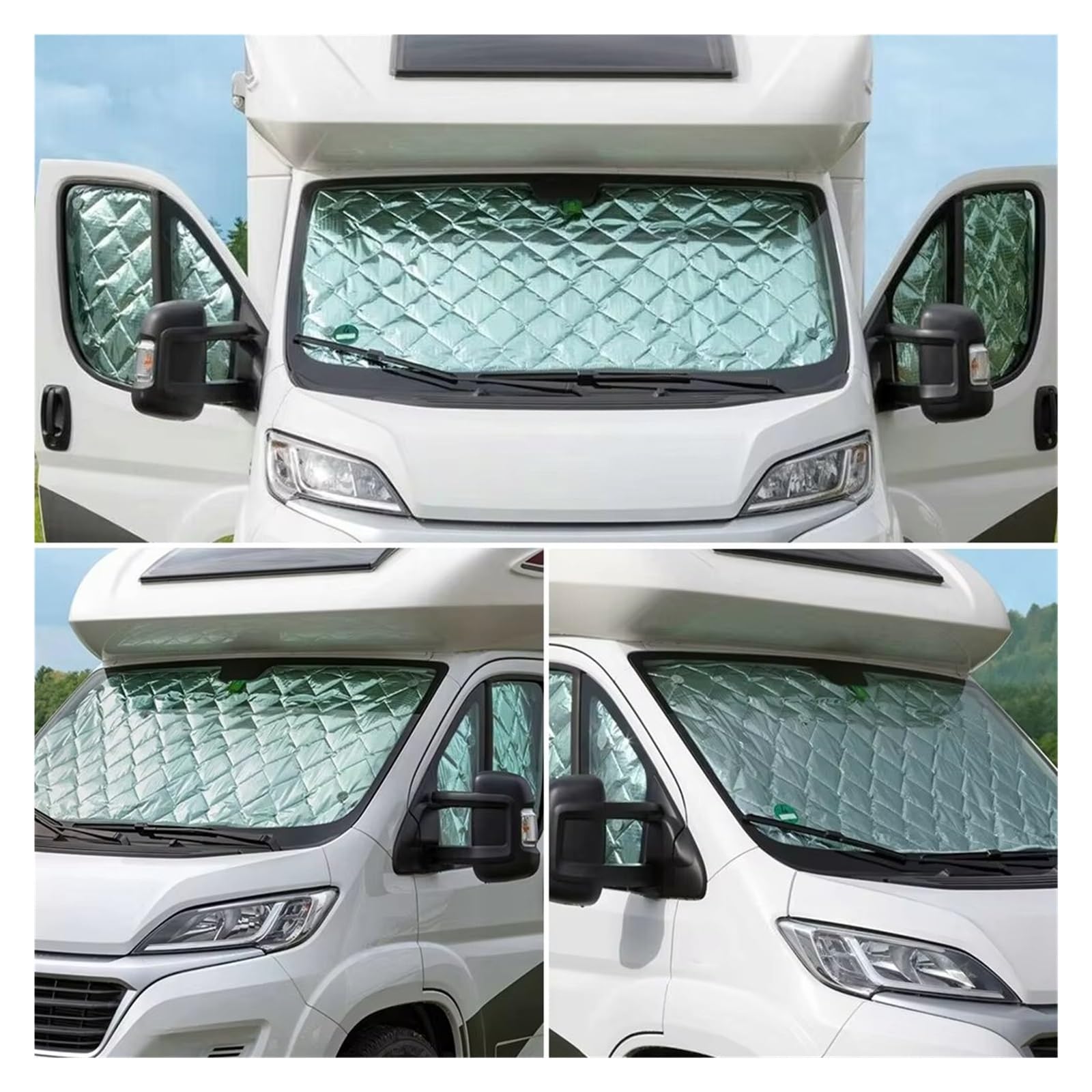 Per FIAT Per Ducato 2006-2022 Tende Per Finestre RV Con Isolamento Termico In Alluminio A 7 Strati Protezione UV Impermeabile Parasole Auto Parabrezza Interno Pieghevole