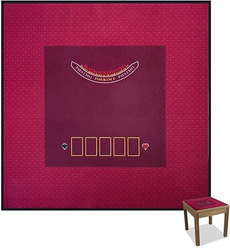 BALIKEN 40 '' x 40 '' Texas Hold'em y Blackjack Layout Mesa Fieltro, portátil plegable juegos de póquer Mat BALIKEN 40 '' x 40 '' Texas Hold'em y Blackjack Layout Mesa Fieltro, portátil plegable juegos de póquer Mat