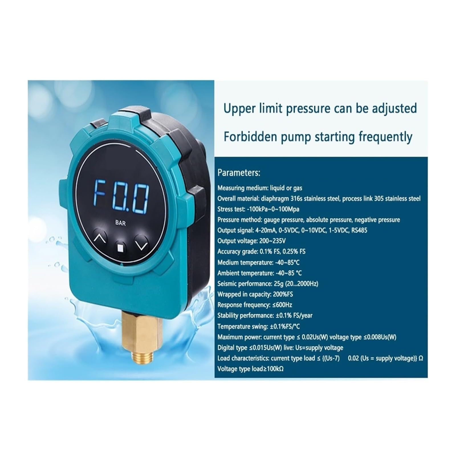 Regulator ciśnienia, Przełącznik Ciśnienia, Cyfrowy Wodomierz Z Podwójnym Przekaźnikiem 0-10 KG, Kontaktowy Elektryczny Sterownik Wysokiego Sprężarki Hydraulicznej, do pistoletu natryskowego
