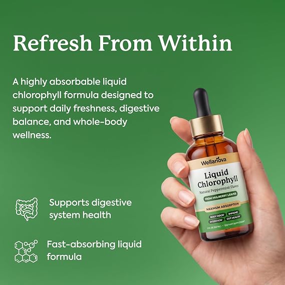 Chlorophyll Liquid Drops from Mulberry Leaf, Natural Peppermint