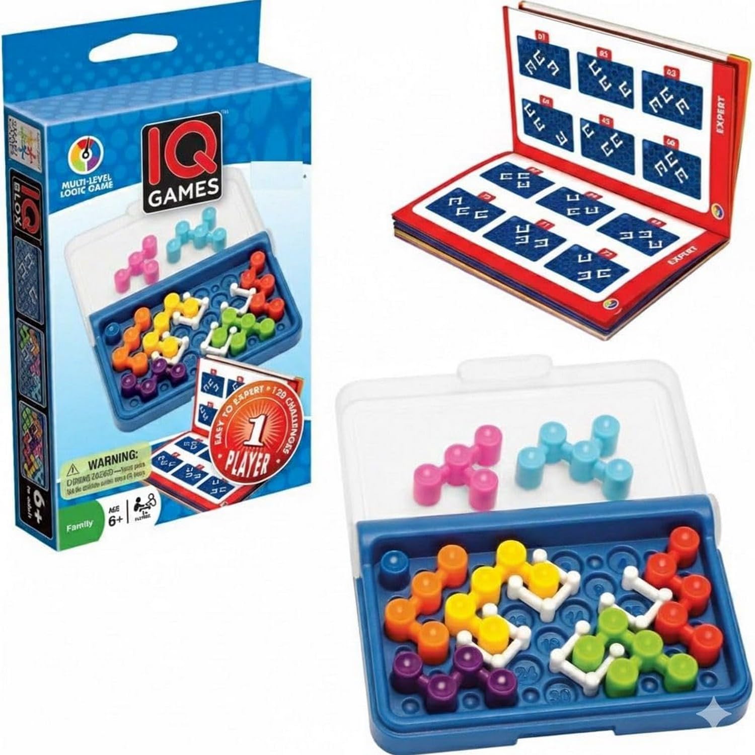 Brain Teaser Puzzle Game with 120 Challenges | Cognitive Skill Building Travel Game | Portable Case Mind Game for Kids & Adults | Educational Brain Training Toy-image-35