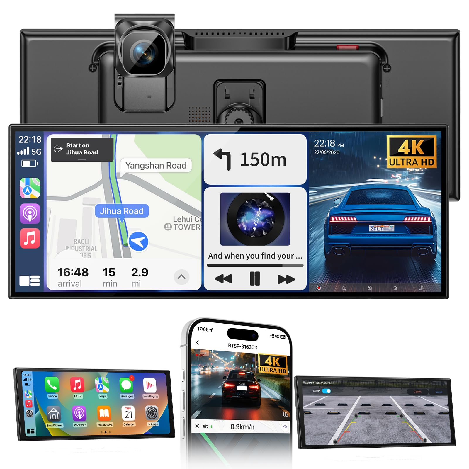 Wireless CarPlay pantalla para eliminar cables en salpicadero y evitar multas 8