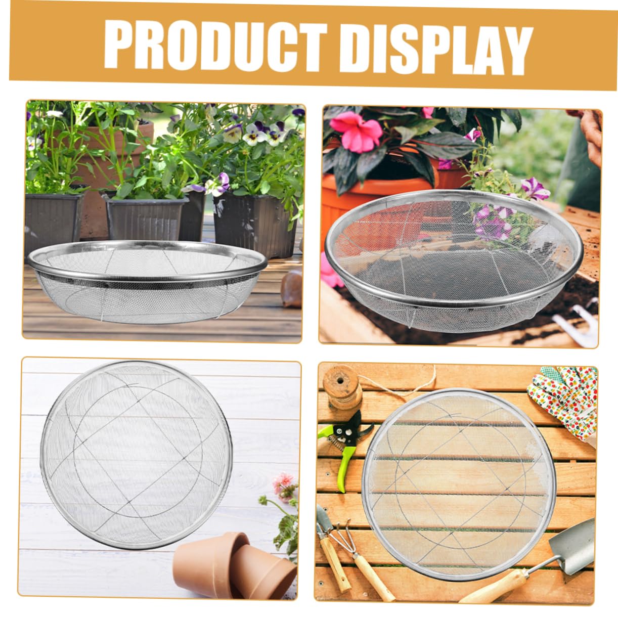 Setaccio da Giardino per Terra e Pietre in Acciaio Inox 6mm