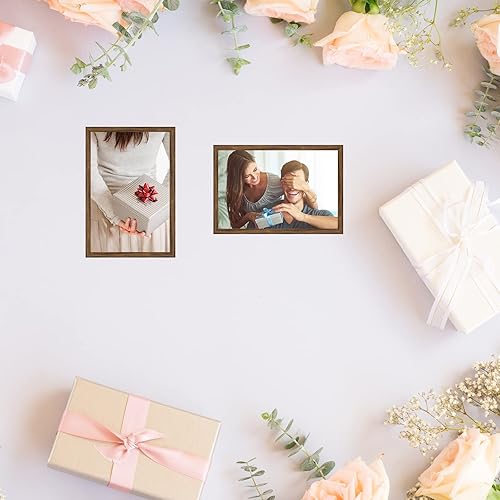 Vista 214 de Marco gris rústico de 18 x 24 pulgadas, marco para póster de 18 x 24 pulgadas, color gris envejecido, grande, retro, natural, 24 x 18 pulgadas