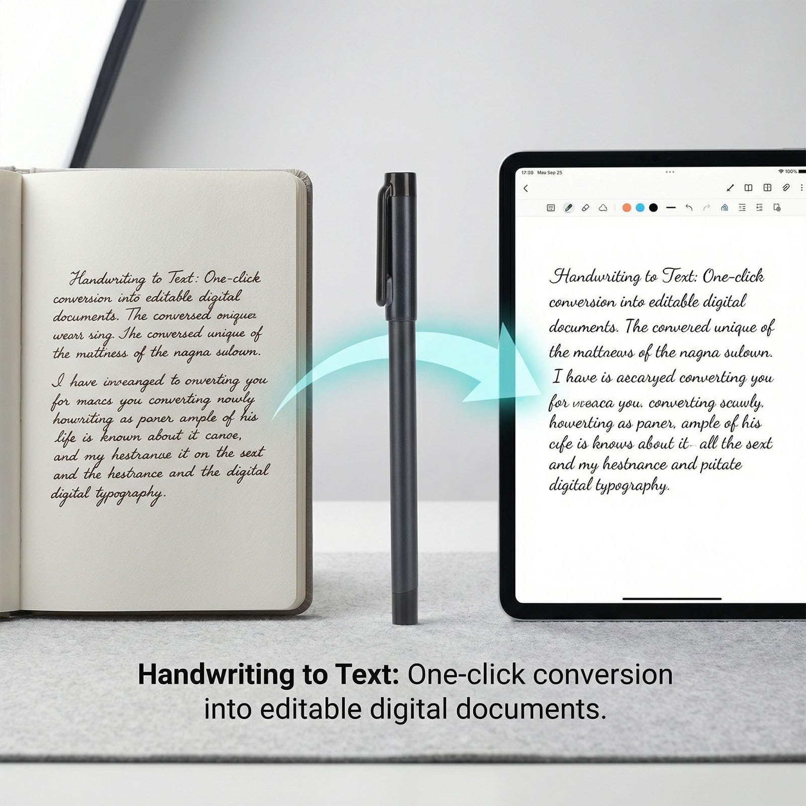 Asixxsix Penna Intelligente per Prendere Appunti, Sincronizzazione in Tempo Reale, Lavagna per Tavoletta Digitale, Conversione della Scrittura a Mano in Testo, Archiviazione
