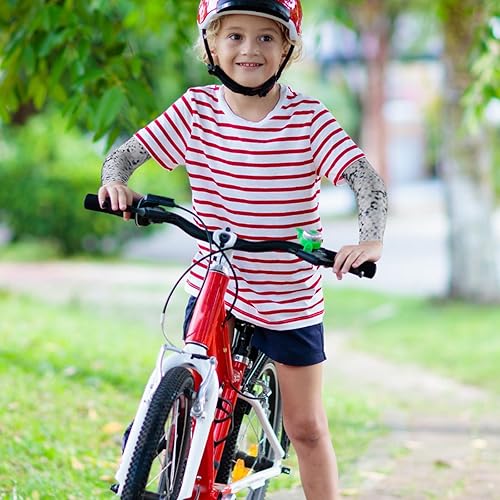 Miniatura 2 de Xuhal 10 pares de mangas de brazo para niños, mangas de compresión para brazos, manga de béisbol, protección solar UV, mangas de enfriamiento