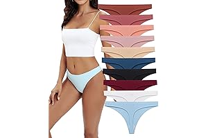 Seamless Thongs for Women: 10-Pack Comfort and Invisibility