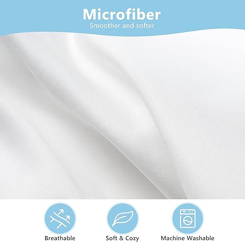 Miniatura 4 de TILLYOU Paquete de 2 fundas de almohada para niños pequeños con cremallera, de microfibra suave y sedosa de 13 x 18 pulgadas, fundas de almohada de