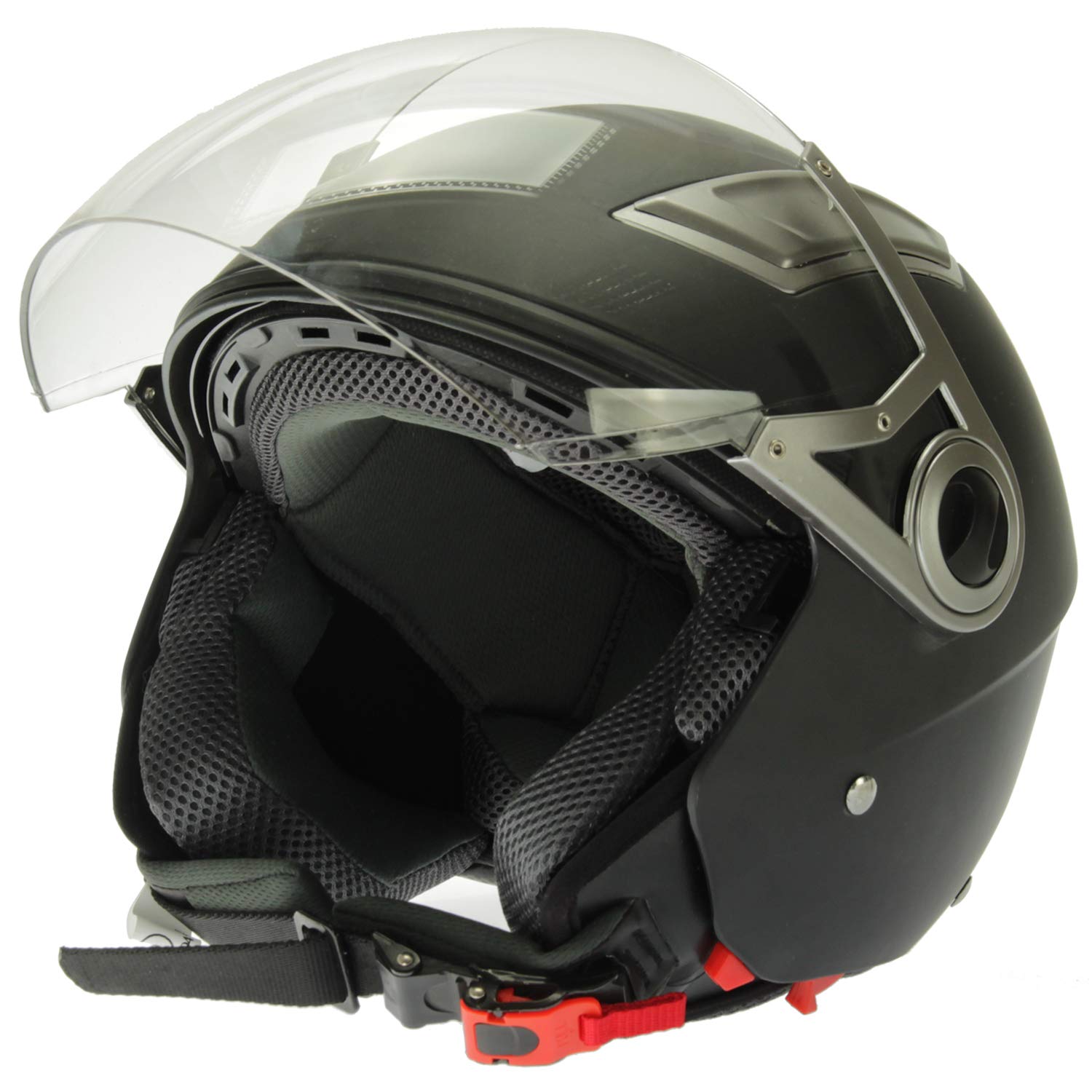 Mach1 Kask motocyklowy z wbudowaną osłoną przeciwsłoneczną ECE R 22.05, rozmiar XS do XXL
