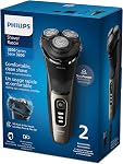Philips Shaver 3000 Series, Wet and Dry Electric Shaver, SkinProtect Technology, Pop-up Trimmer, P-cap, Travel Pouch, Ash Gold, Model S3242/12