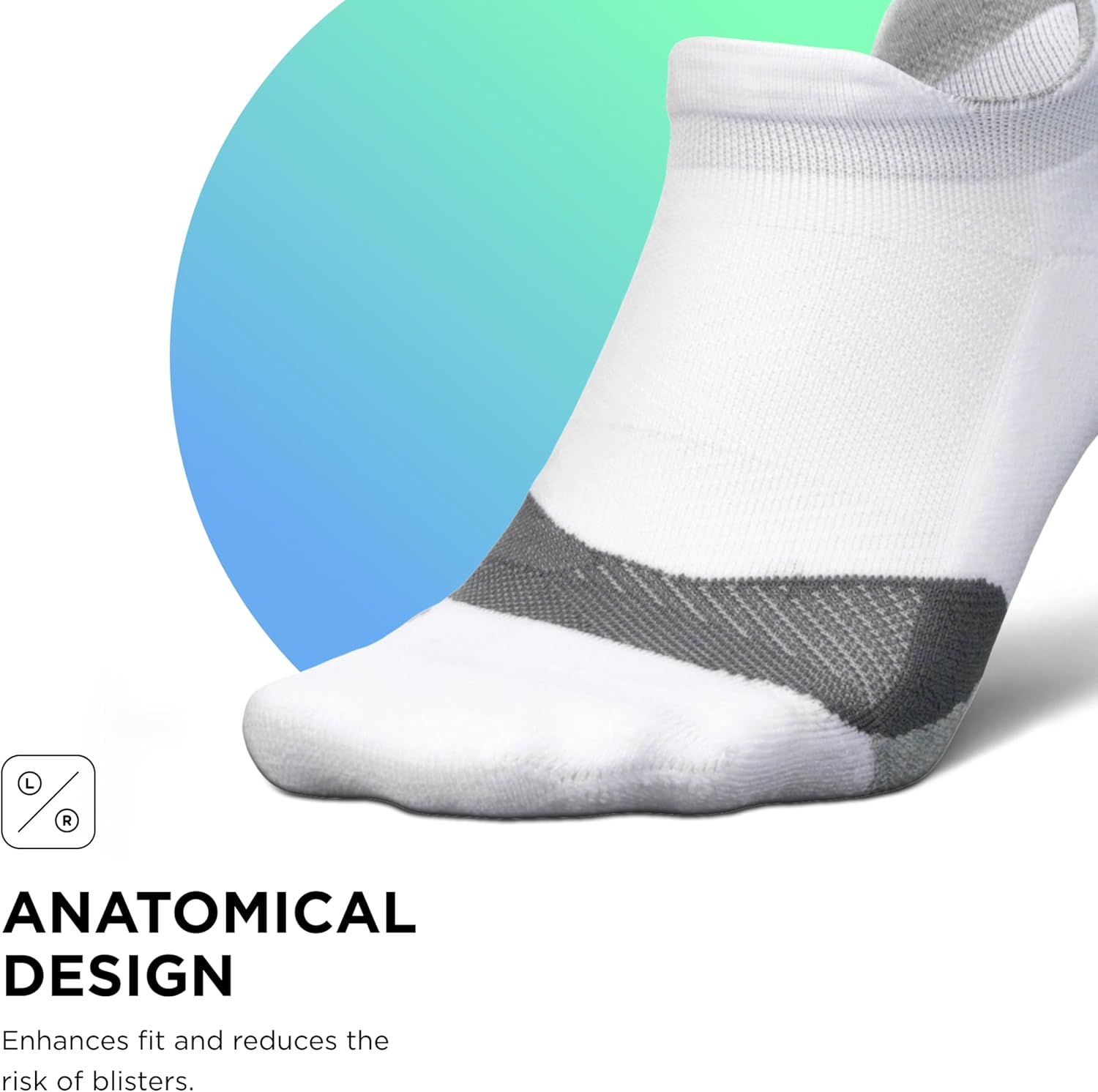 Feetures Elite Light Cushion No Show Tab - Running Socks for Men & Women - Athletic Compression Socks - Moisture Wicking - Small, New White-6Pack