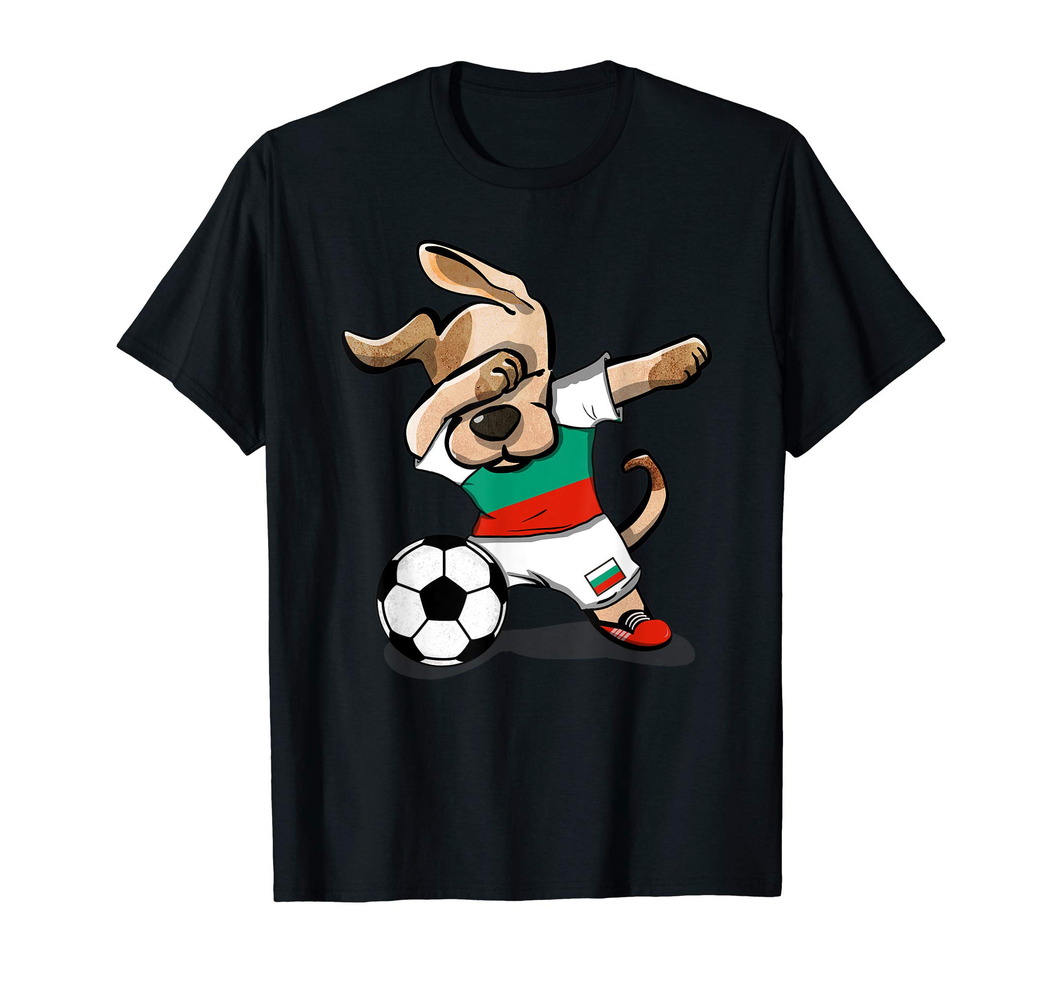 TeeIsle Bulgaria National SoccerDabbing Dog Bulgaria Soccer Jersey Bulgarian Football Team T-Shirt