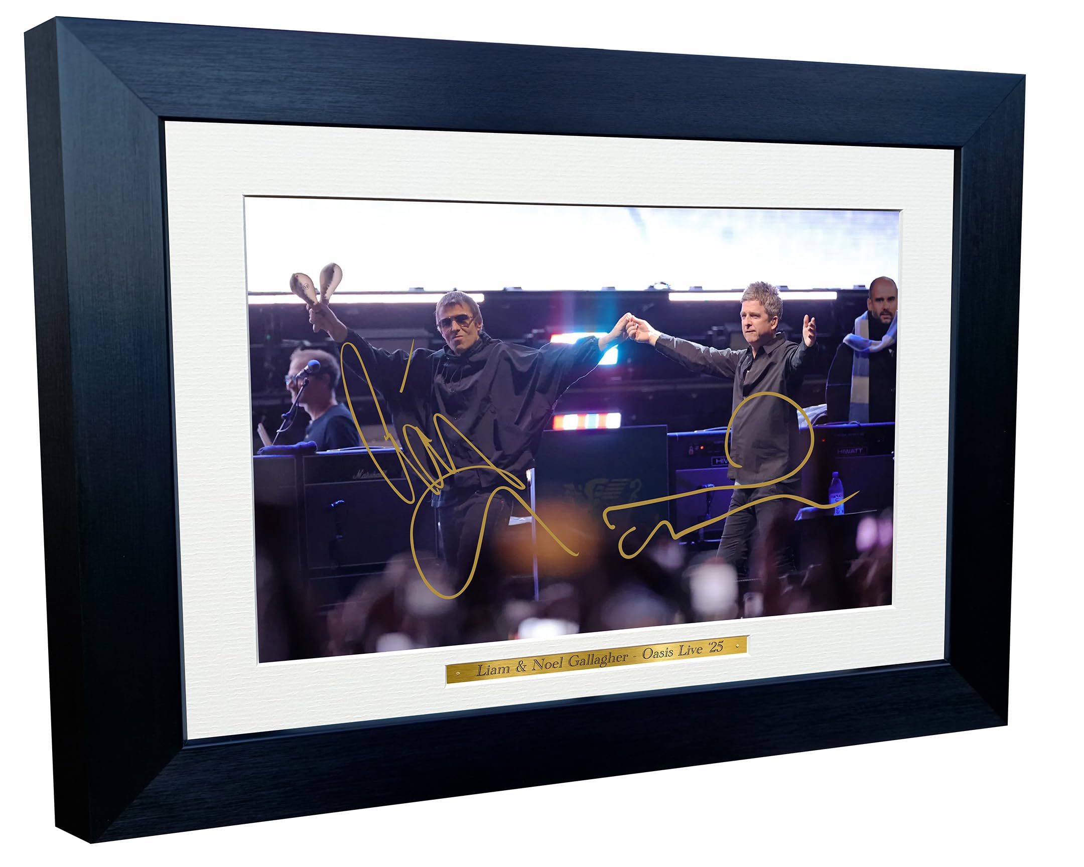 Kitbags & Lockers Black 12X8 A4 Liam Gallagher Noel Gallagher Oasis Live 25 2025 Music Popstar Indie Band Autographed Signed Photo Photograph Picture Frame Poster Gift 5