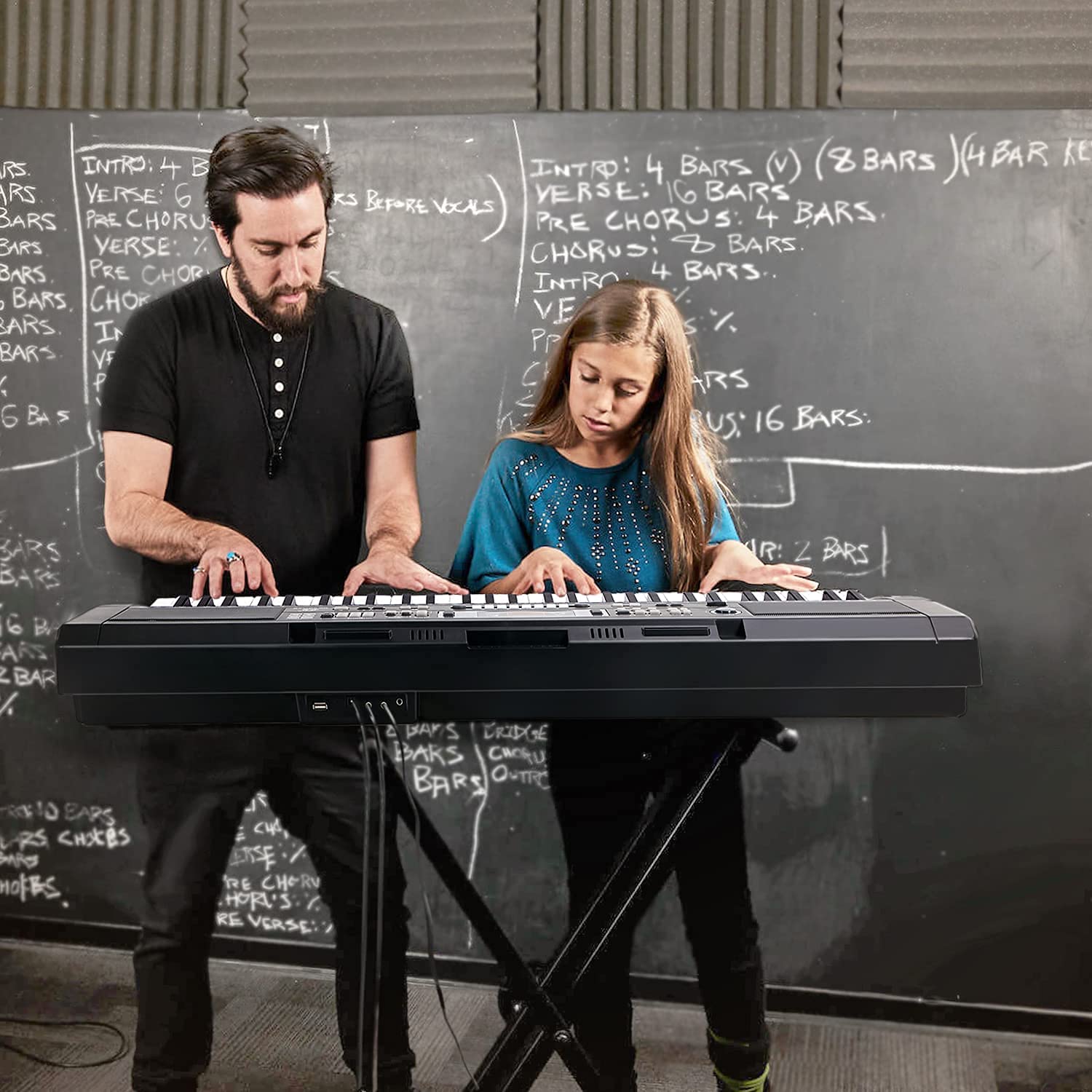 Buy Souidmy C140 Beginner Piano Keyboard, Fullsize 61 Key Electric