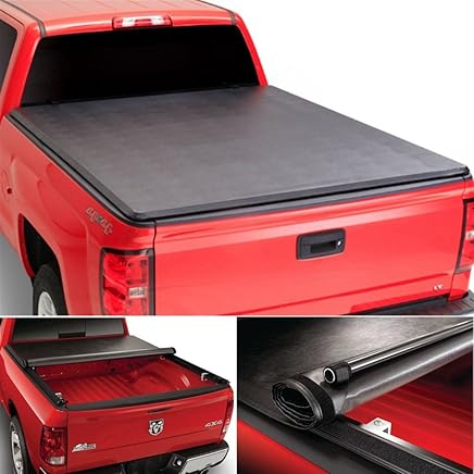 Black Trifold Truck Bed Tonneau Cover Styleside Models Only Galaxy Auto Soft Tri Fold For 2015