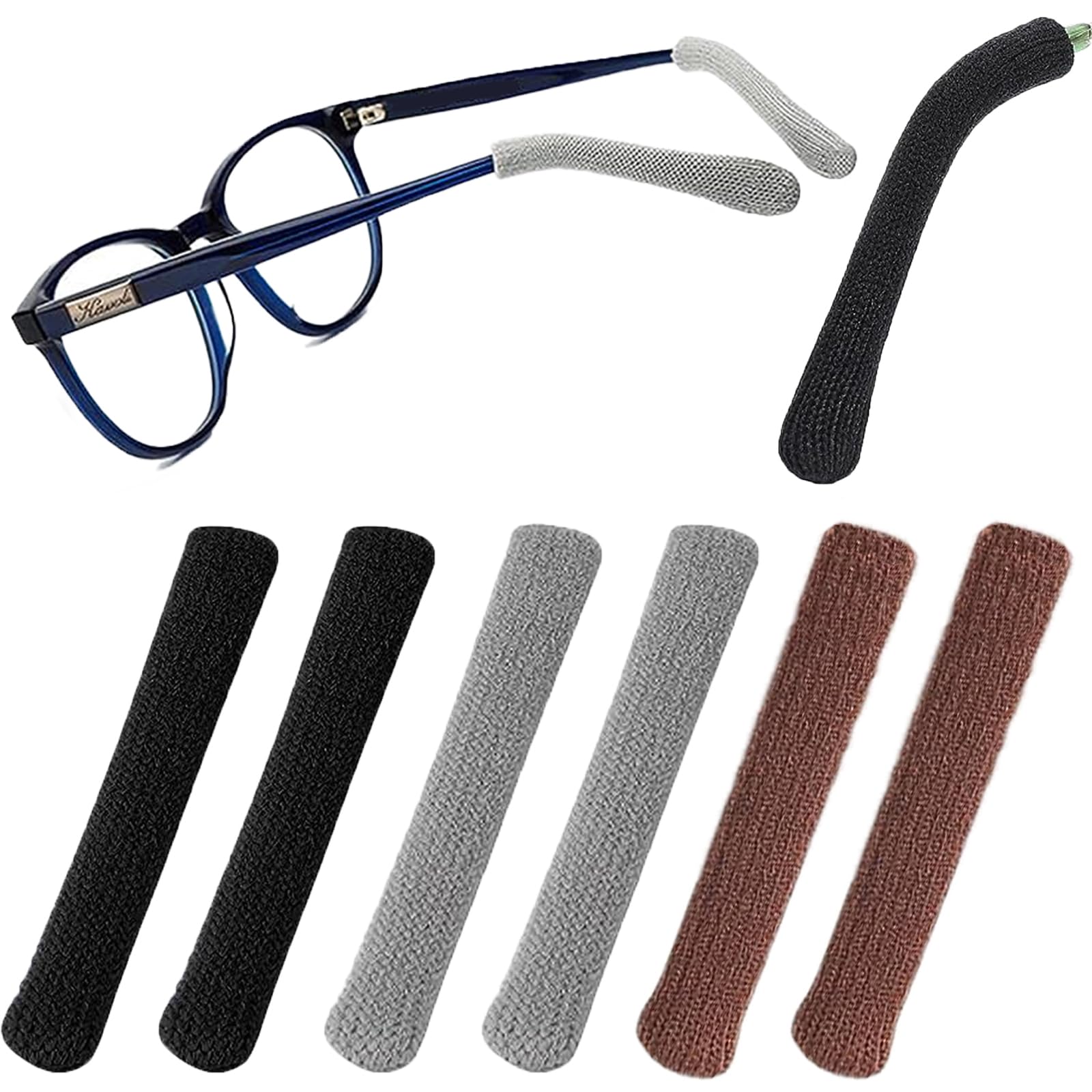 UpinFun Glasses Ear Cushion, Eyeglasses Temple Tips Sleeve Protectors, Eyeglass Ears Behind Guards Ends Arm Covers