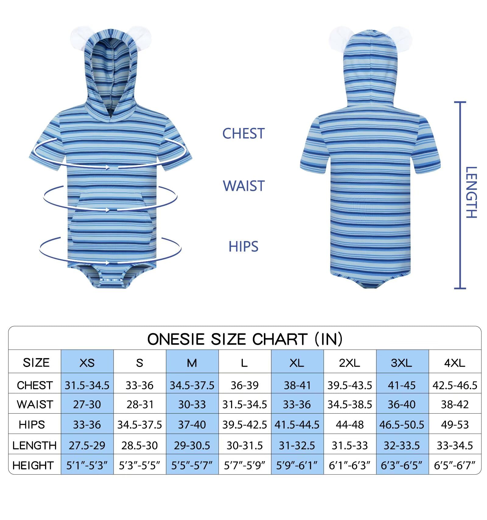 Landofgenie Homme Body Combinaison Pyjama One Piece Onesie à Capuche Top Court Grenouillère Coton