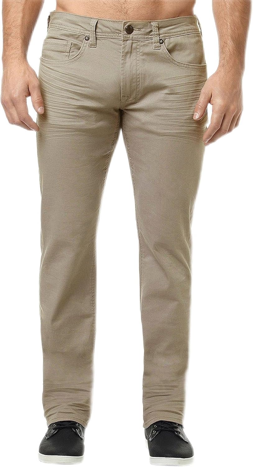 Buffalo David Bitton mens Straight Six Jeans, Authentic Tan, 31W x 34L US
