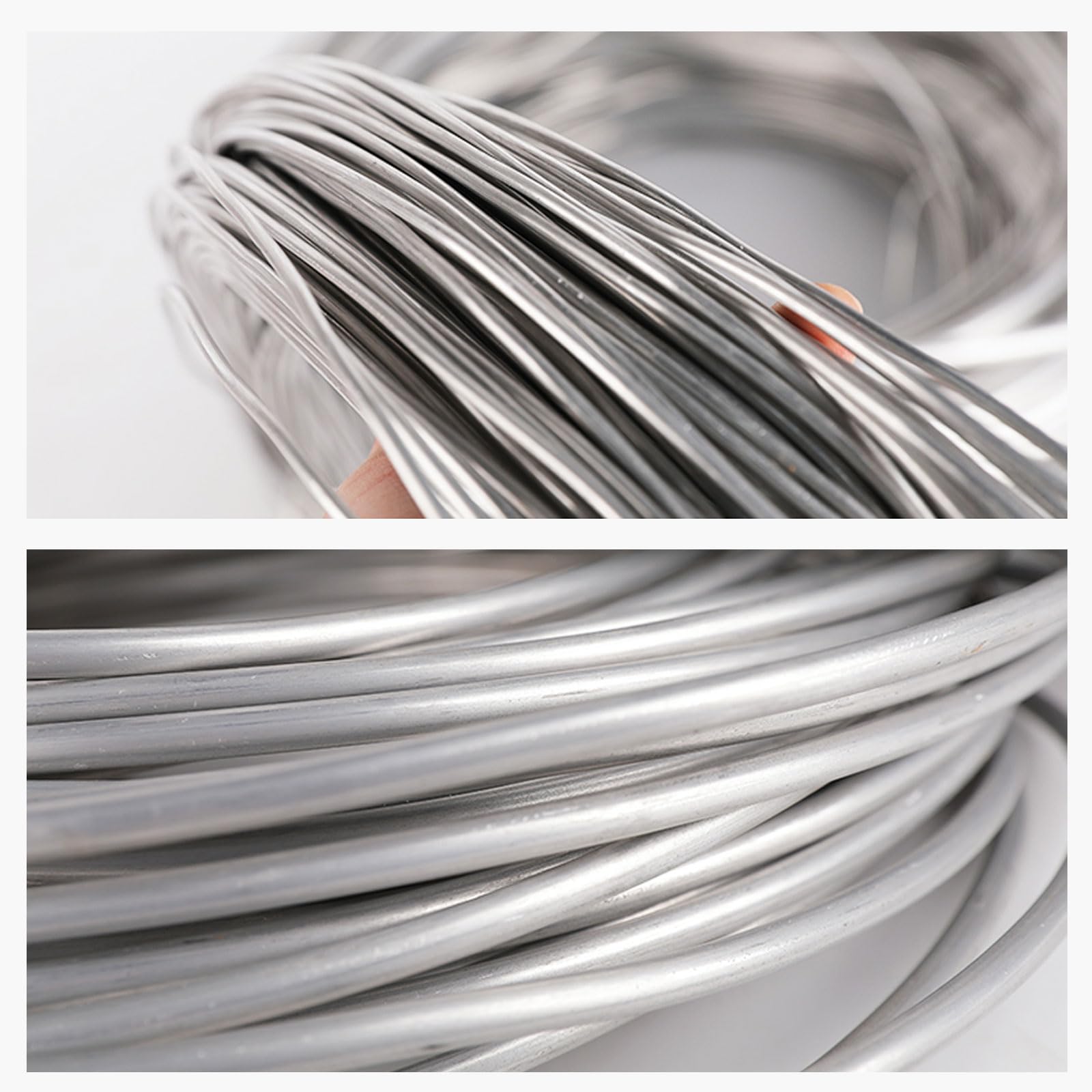 99,99% czysty drut aluminiowy 6M, 0,1-0,4mm do majsterkowania, rzemiosła, elektroniki, zastosowań przemysłowych, 1 szt.(0.4mm)