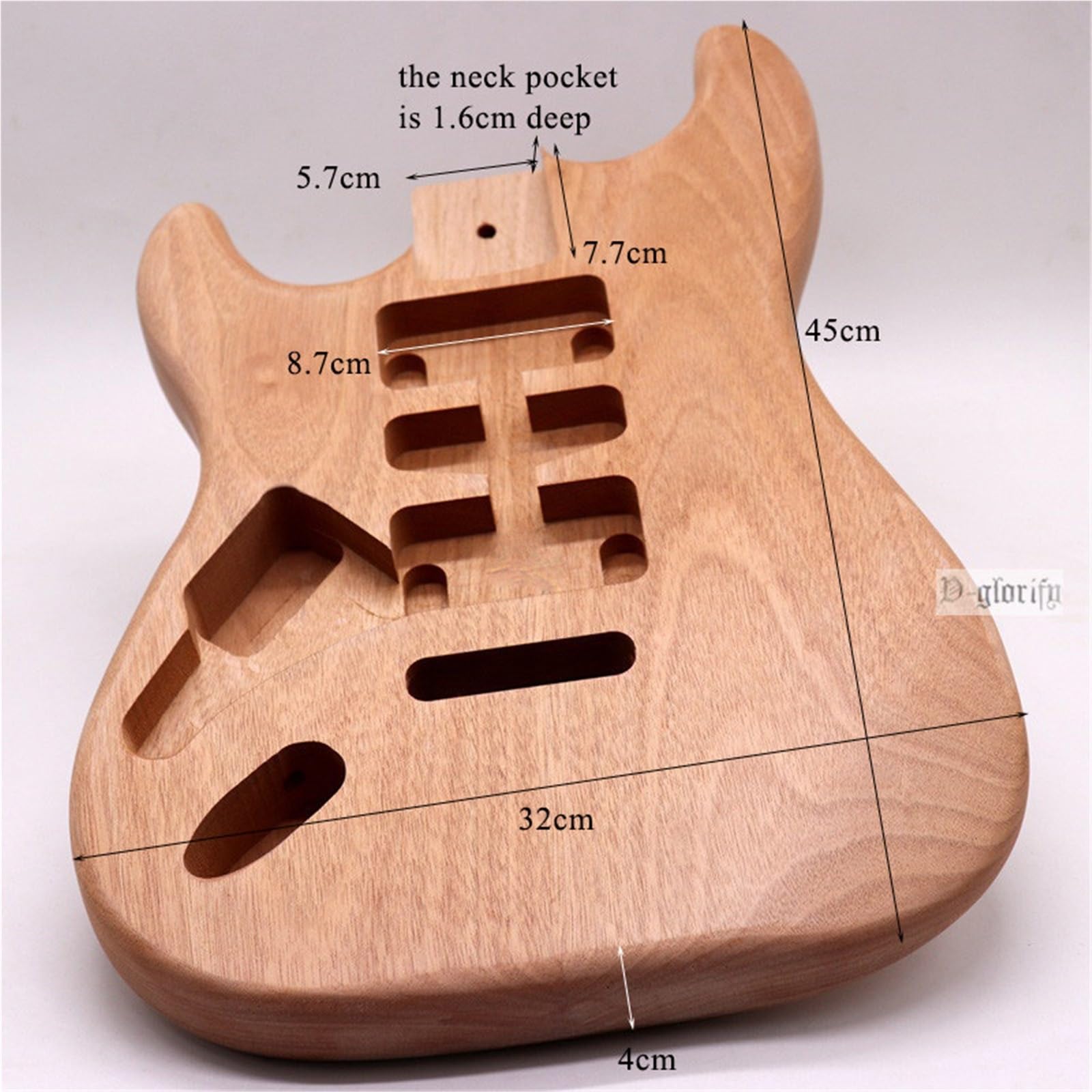 Gitara Elektryczna Dla Leworęcznych Z Drewna Okoume Wykonana Metodą DIY Zestaw Samodzielnego Montażu Korpusu Gitary