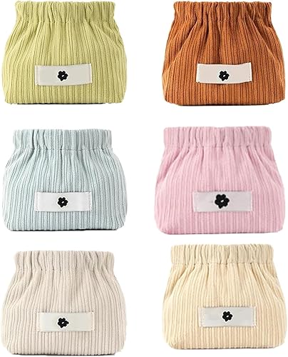 Bolsa de almacenamiento elástica de pana, organizador portátil para reventar, mini bolsa de maquillaje, bolsa de lápiz labial para mujer, billetera