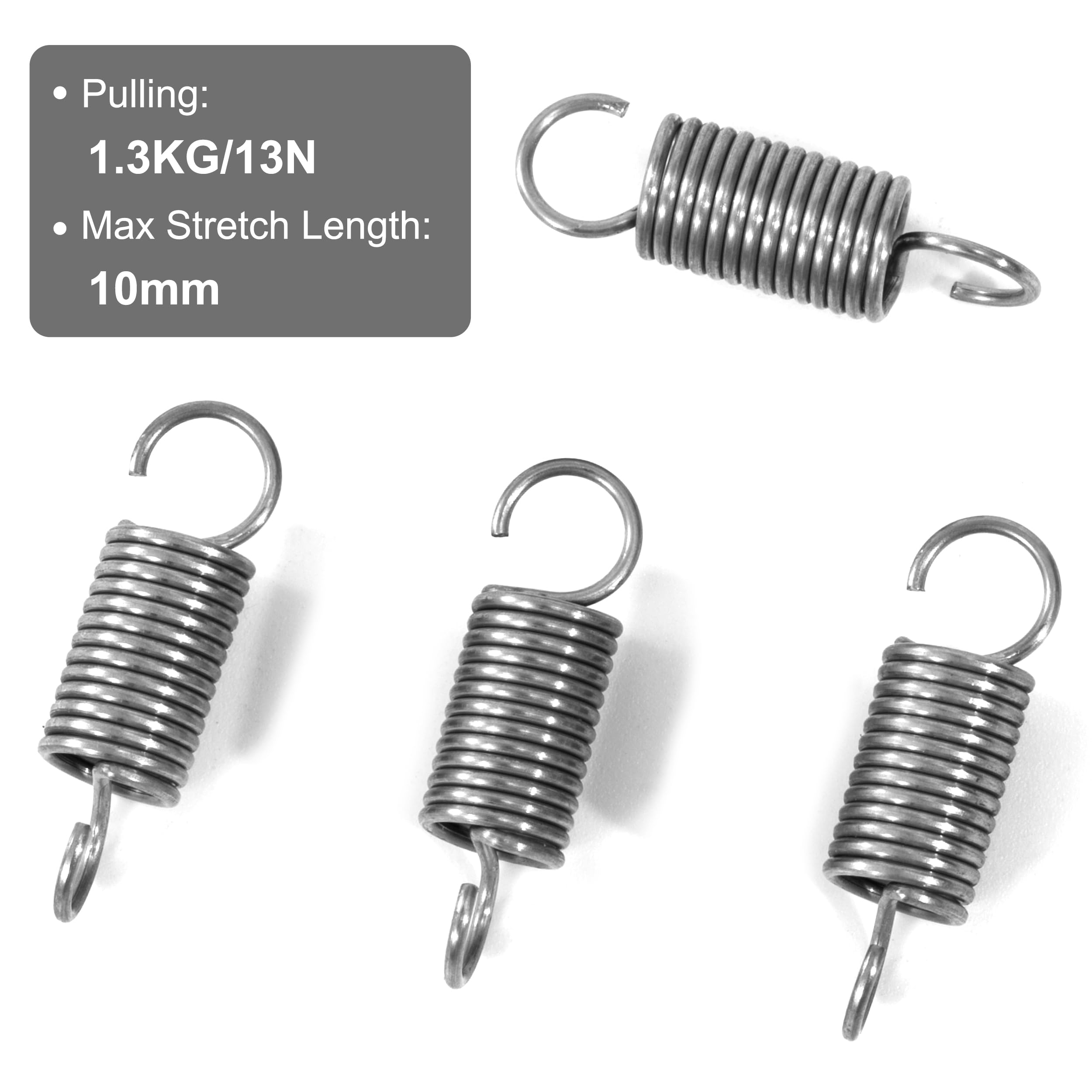 ERINGOGO 20 Pièces Ressorts De Tension à Crochet En Acier 0,6X6X20 MM