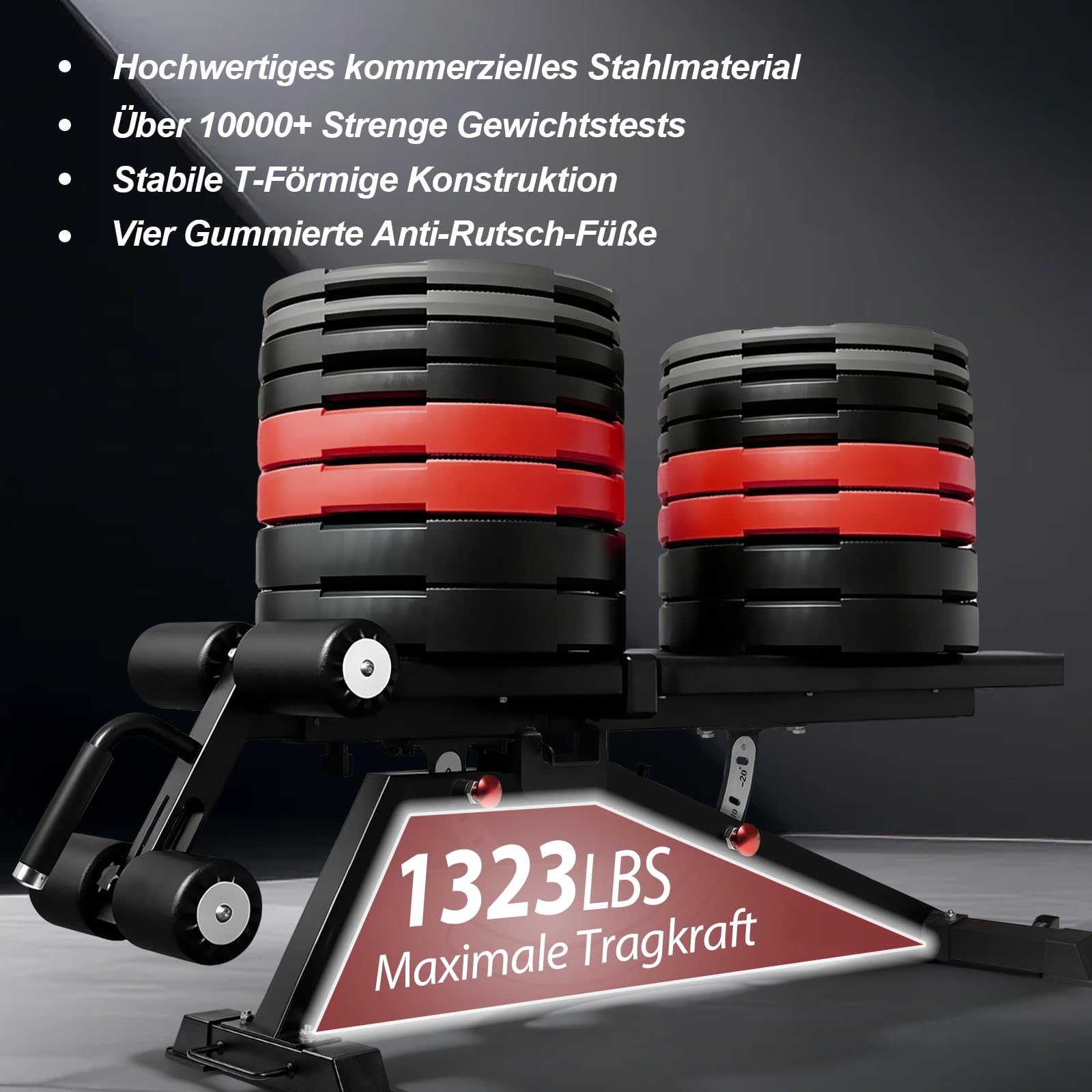 Hantelbank Verstellbar, mit 800 kg Kapazität