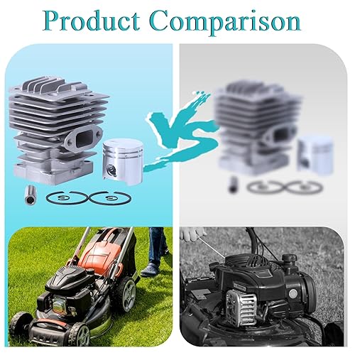 Miniatura 5 de Kit de carburador de pistón cilíndrico de 1.378 in para Stihl FS160 cortador de cepillo recortadora con filtro de aire, filtro de combustible, línea