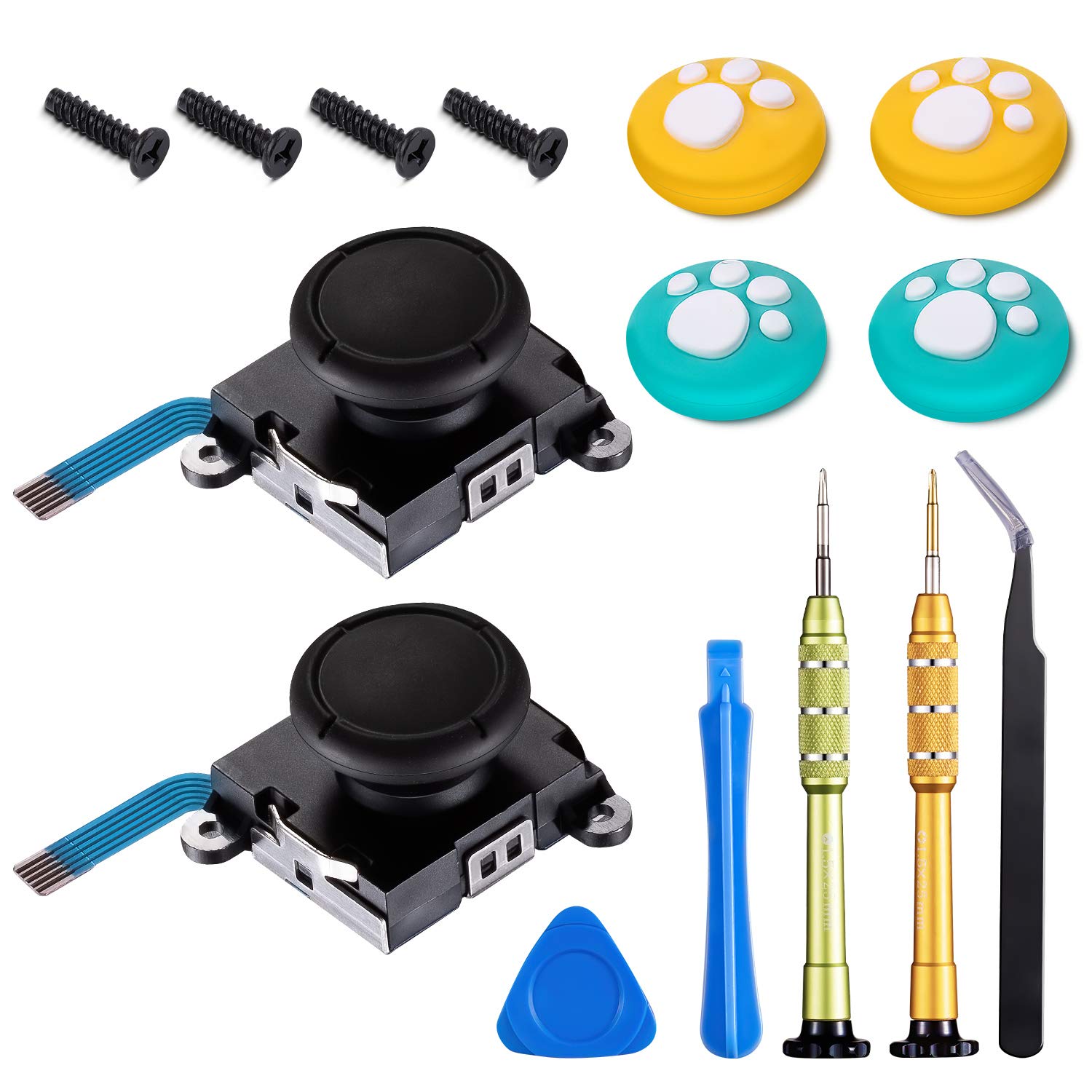 Melelife 2pack Joystick Joycon Replacement Repair Kit for