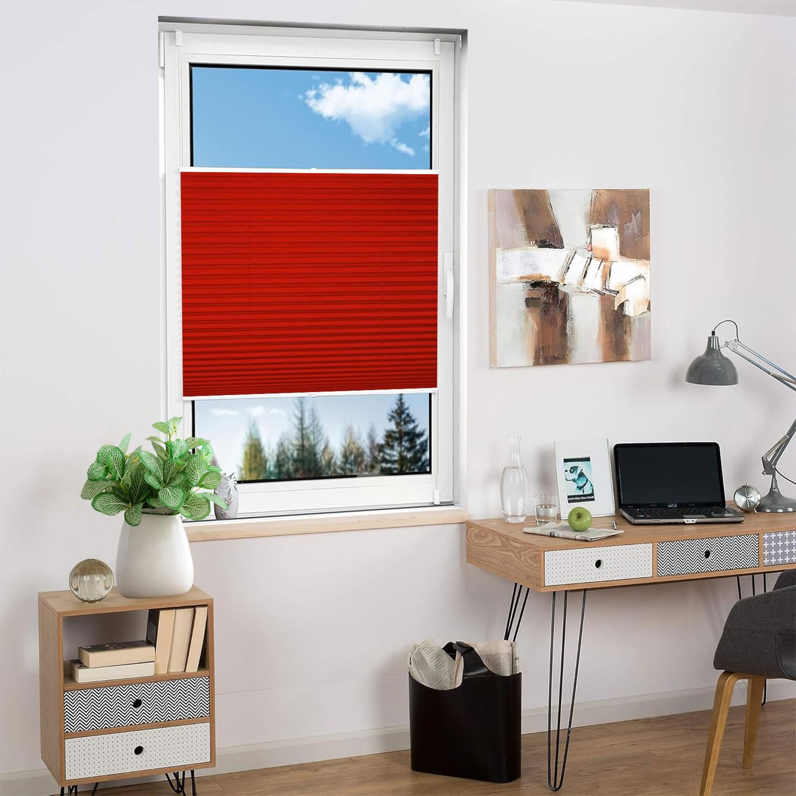 Veneziana Oscurante Senza Fori - Tenda Termica Blackout, Larghezza 30-129cm - Foto 8