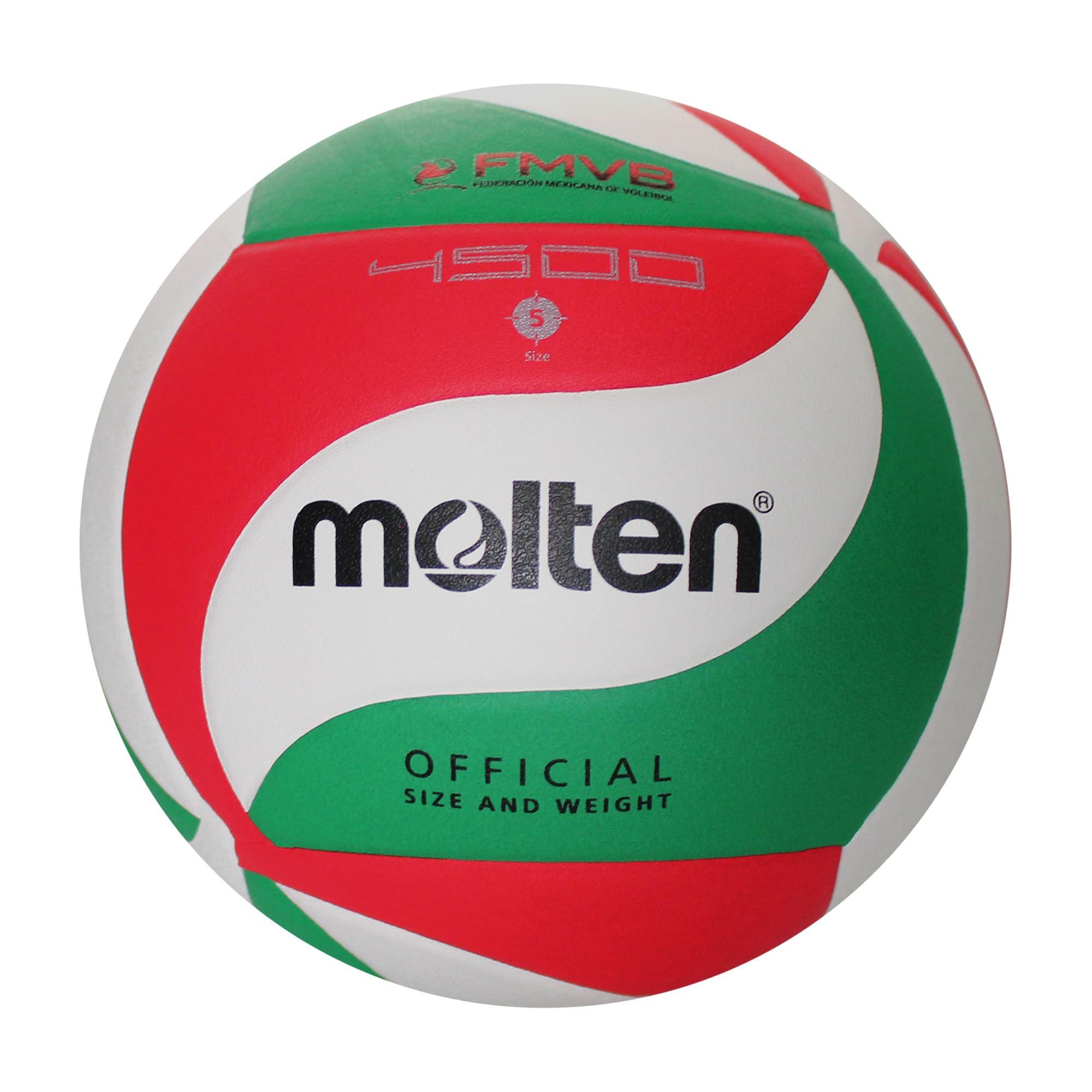 Molten V 5 M 4500 Volleyball, Blanc-Vert-Route