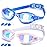 COOLOO Swim Goggles Men, 2 Pack Swimming Goggles for Women Kids Adult Anti-Fog, Blue & White