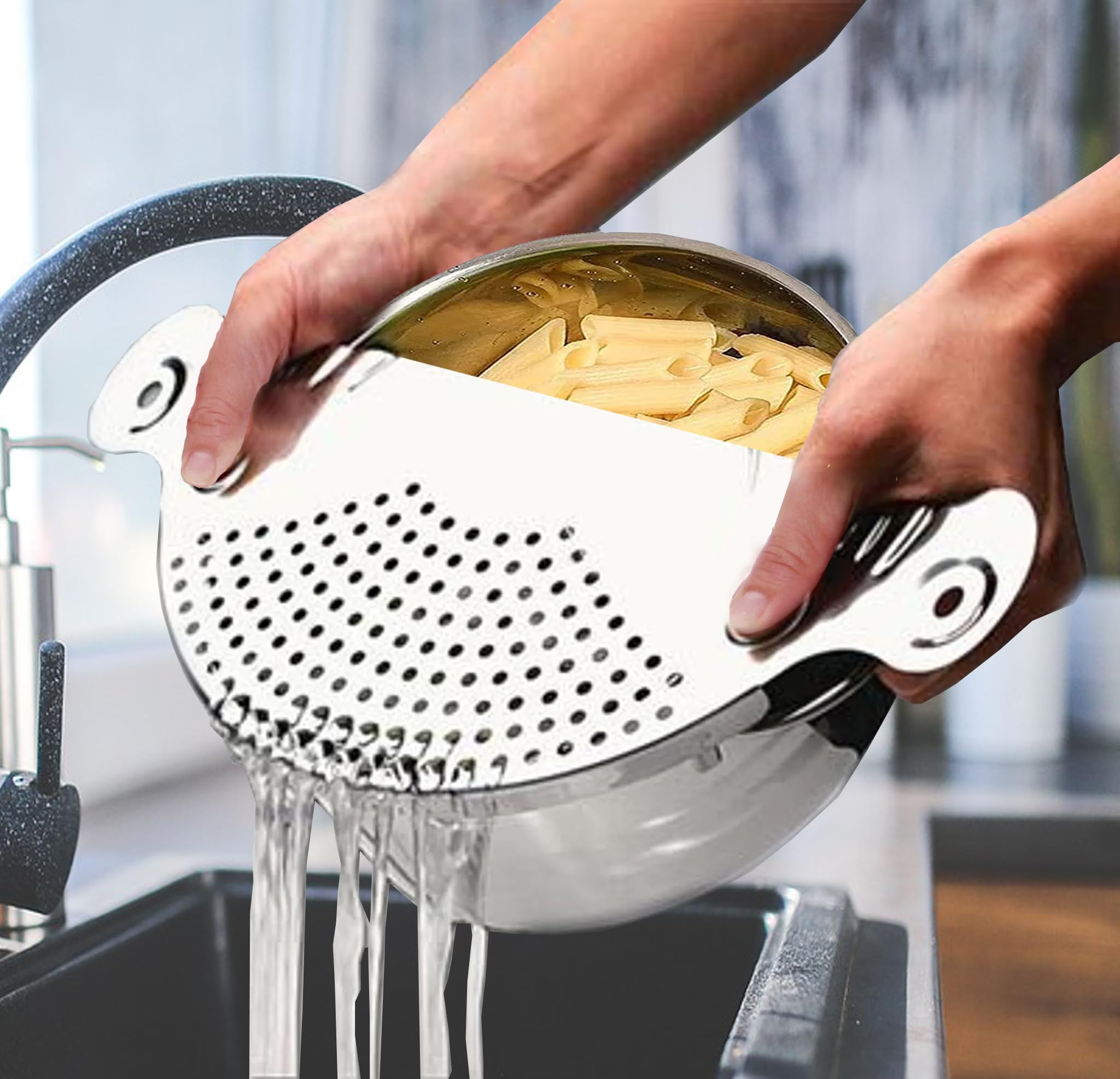 EXCITAT Afdruiprek - Waterbak - Roestvrij Staal - Perfect Voor Het Afgieten Van Pasta Aardappelen En Groenten