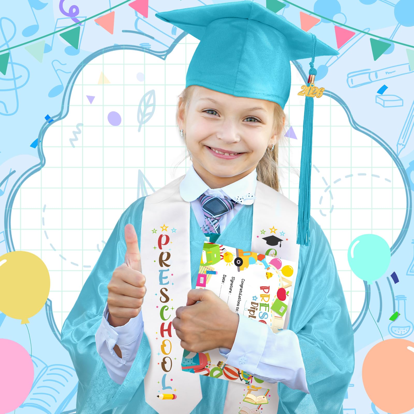 Snapklik.com : Sureio 6 Pcs Kindergarten Preschool Graduation Cap And ...