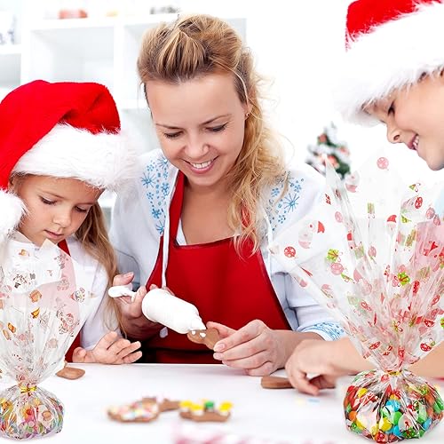 Miniatura 6 de 3 rollos de celofán de Navidad de 15.8 pulgadas x 98.4 pies, 2.5 mil de grosor de celofán transparente para cestas de regalo, papel de regalo