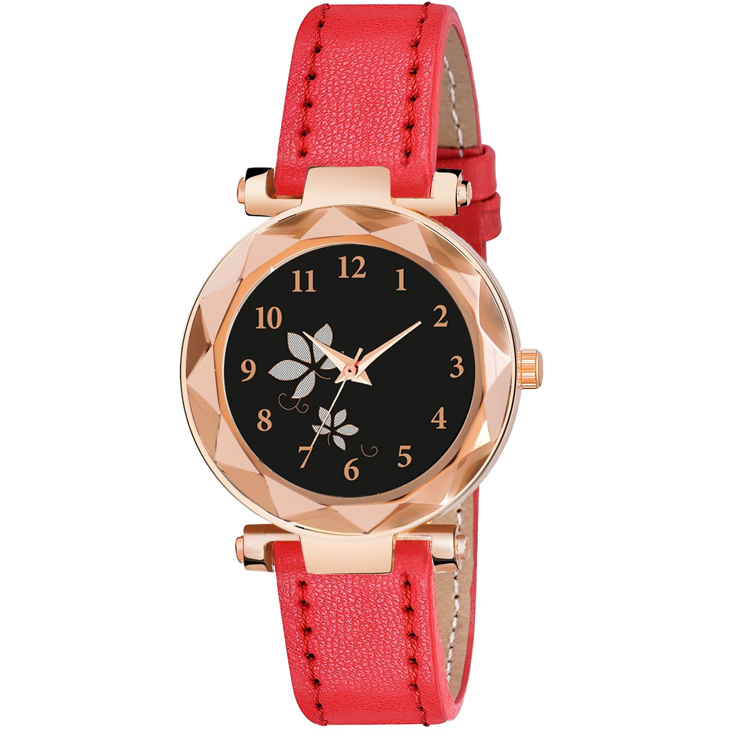 Talgo Alluring Analogue 2Pan Black Dial and Red Leather Strap Graceful Stylish Wrist Watch for Girl and Women Pack of 1-GEN-RG-2PAN-BLK-D-RED-CUTL (Red) (B0CD3P2D1X) Amazon Price History, Amazon Price Tracker