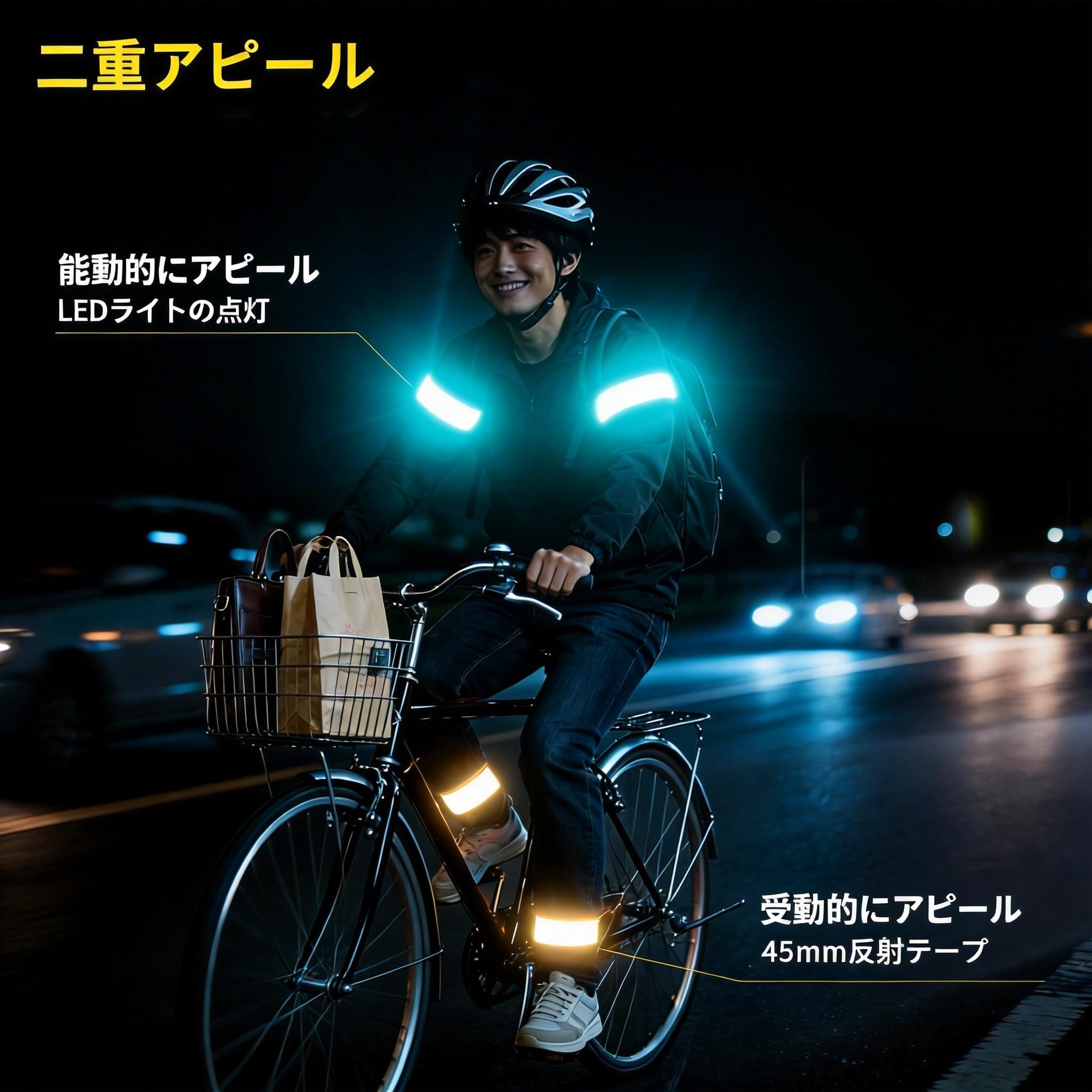 Amazon | 7色チェンジ ランニン ライト 充電式 LEDアームバンド 4.5cm