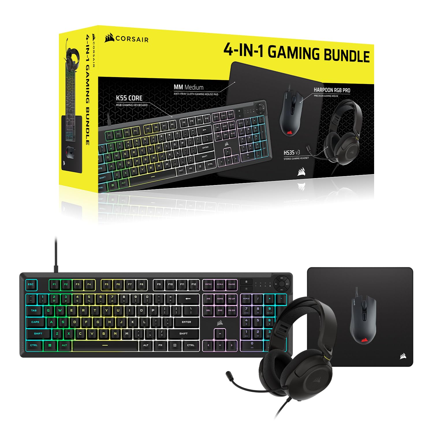 4-in-1 Gaming Bundle (2026) – Black