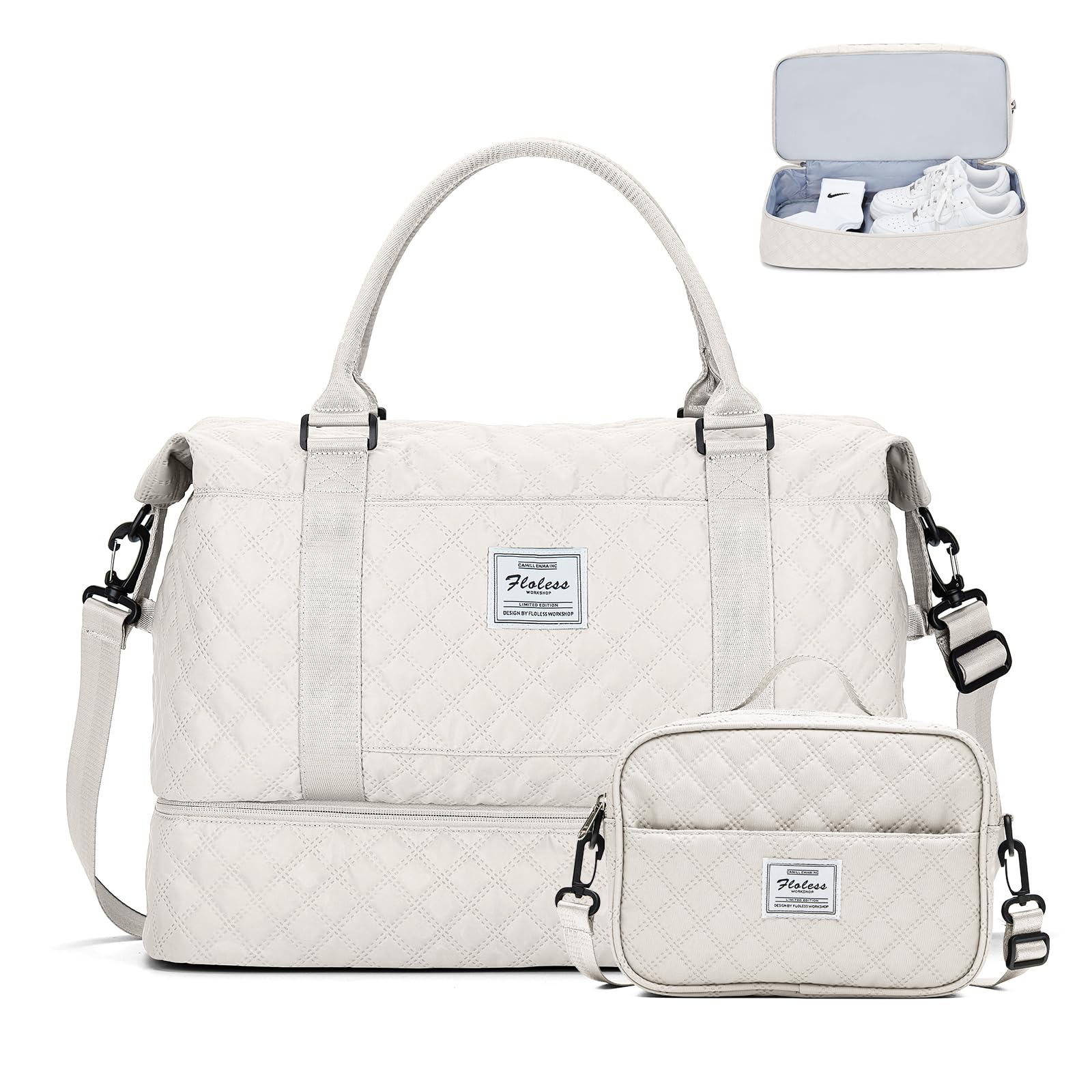 Borsa da Viaggio Bagaglio a Mano Borsone da Viaggio Borsa Palestra Borsone Palestra Valigia Borsa da Weekend Borsone Valigia Borsa a Mano,E5-beige