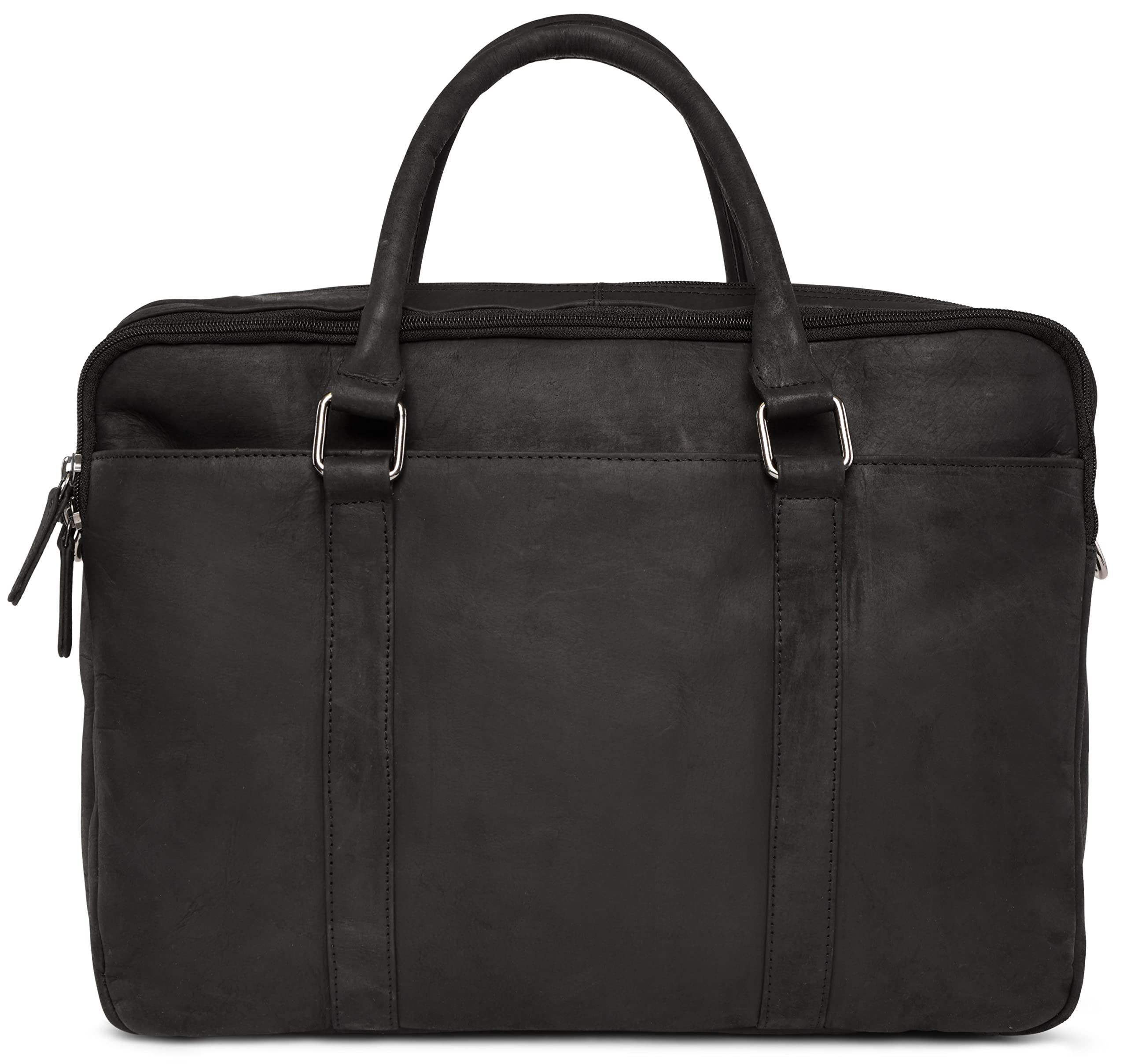 LEABAGS Leder Aktentasche Herren & Damen I Echtleder Laptoptasche bis 16 Zoll I Umhängetasche mit Schultergurt I Schultertasche I Messenger Bag I Arbeitstasche I Lehrertasche