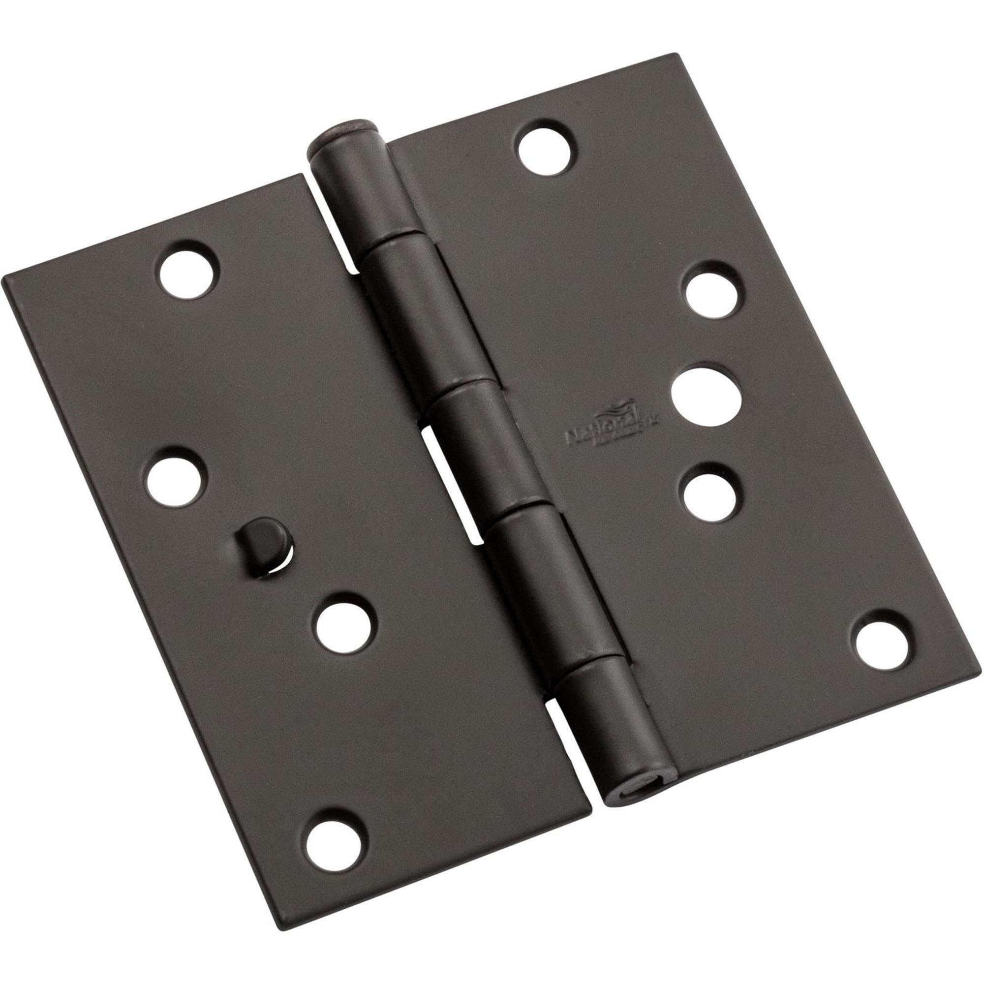 Charnière de porte carrée en acier noir lot de 4 pour rénovation fluide