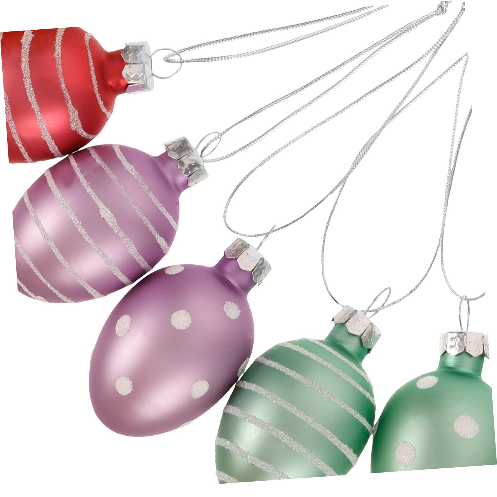 Amosfun 60pezzi Uova Di Pasqua Decorative Ornamenti Appesi Per Decorazioni Festive e Atmosfera Pasquale Elegante Per Casa e Giardino